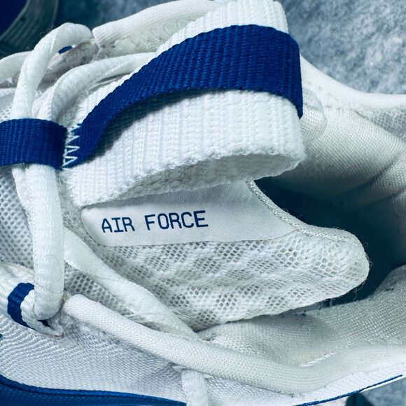 Nike Air Force Basketball Shoes Mens Size 13 White/Blue Mesh Strap Lace-Up - Picture 5 of 9